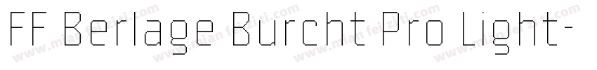FF Berlage Burcht Pro Light字体转换